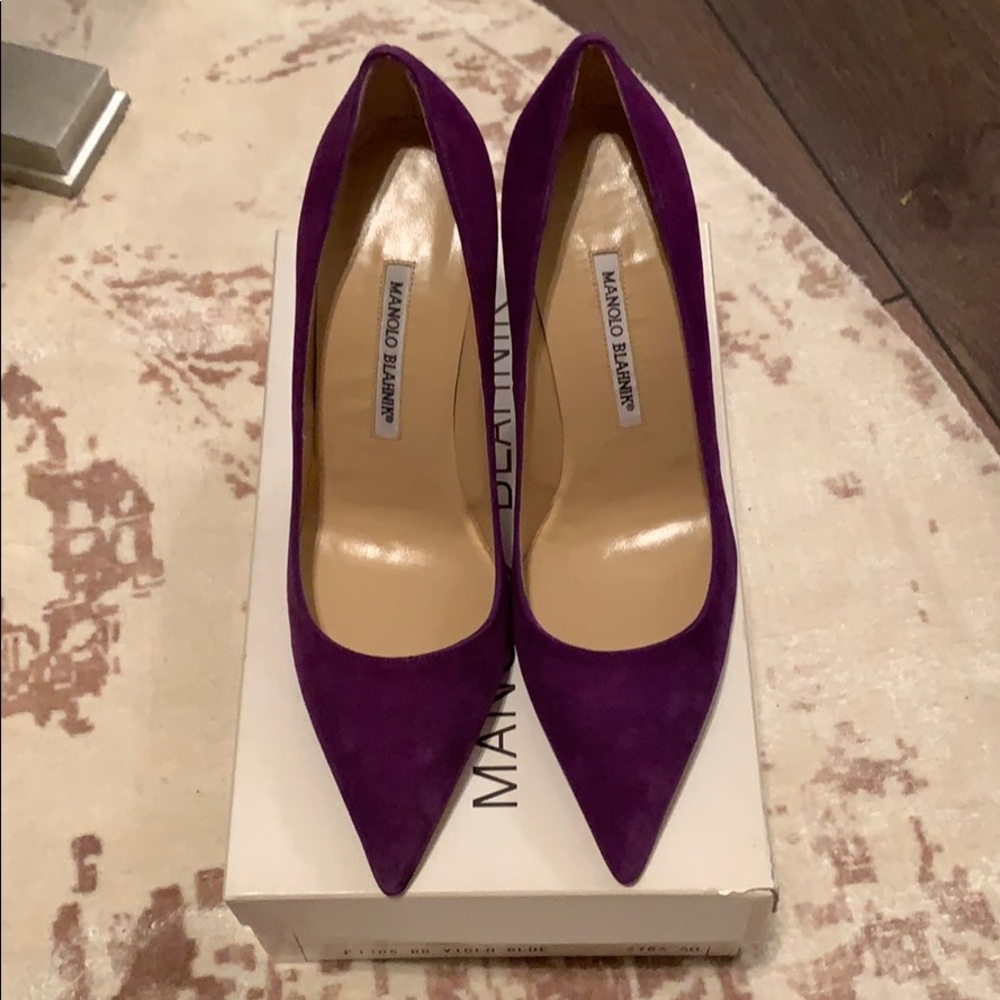 Manolo Blahnik BB Purple Suede 40